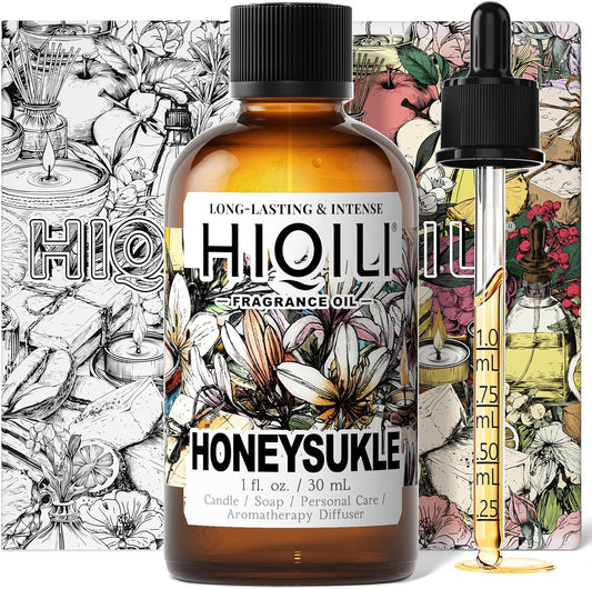 HIQILI Honeysuckle Fragrance Oil for Home Diffuser, Prefect for Candle & Soap Making, Relaxation, Beautiful Gifts - 1 Fl Oz