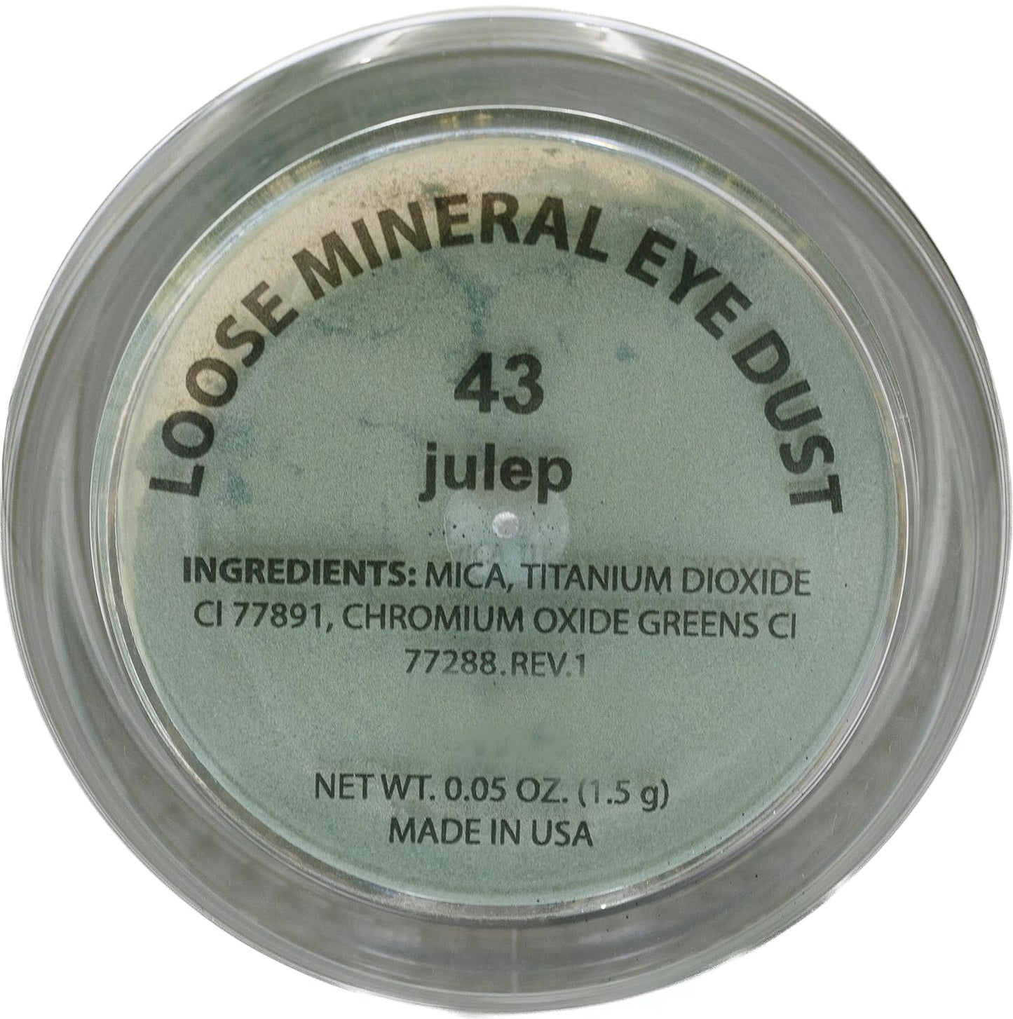 Beautiful Mint Julep Green Sparkle Single Loose Powder Eyeshadow; Vegan, Talc & Paraben Free