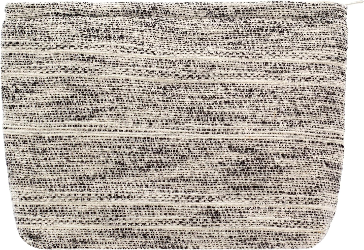 Makeup Bags for Purse Zipper Cosmetic Pouch Large Travel Canvas Make Up Organizer Tool Pouch for Women and Girls,Ripple Grey